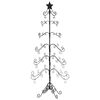 vidaXL Arbre de No&euml;l en m&eacute;tal pour d&eacute;coration noir 215 cm