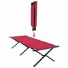 vidaXL Lit de camping pliant Rouge Tissu Oxford