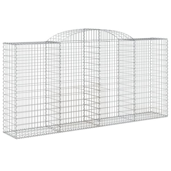 vidaXL Paniers &agrave; gabions arqu&eacute;s 25 pcs 300x50x140/160 cm fer galvanis&eacute;