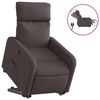 vidaXL Fauteuil inclinable &eacute;lectrique marron fonc&eacute; tissu