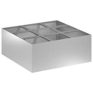 vidaXL Cache-pot de jardin Argent&eacute; 100 x 100 x 50 cm Acier galvanis&eacute;