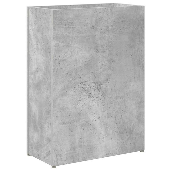 vidaXL Porte-parapluie Gris b&eacute;ton 40 x 20 x 55,5 cm Bois d'ing&eacute;nierie