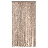 vidaXL Rideau anti-mouches beige et marron foncé 100x230 cm chenille