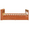 vidaXL Cadre de lit sans matelas cire marron 120x190cm bois pin massif