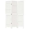 vidaXL Cloison de séparation 3 panneaux blanc bois de paulownia massif