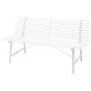 vidaXL Banc de jardin 150 cm Acier Blanc