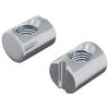 vidaXL &Eacute;crous &agrave; baril 2 pi&egrave;ces Argent&eacute; M6 x 13 mm m&eacute;tal