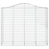 vidaXL Panier de gabions arqué 200x50x160/180 cm Fer galvanisé
