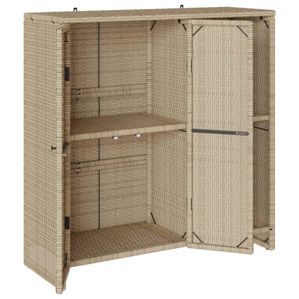 vidaXL Armoire de rangement avec &eacute;tag&egrave;re Beige 100 x 36 x 102 cm Rotin