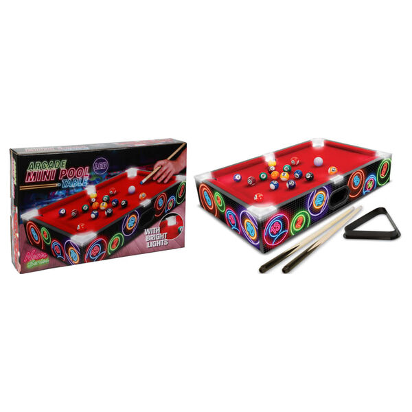 Tender Toys Table de billard avec lumi&egrave;res LED 48,5x30x8,5 cm