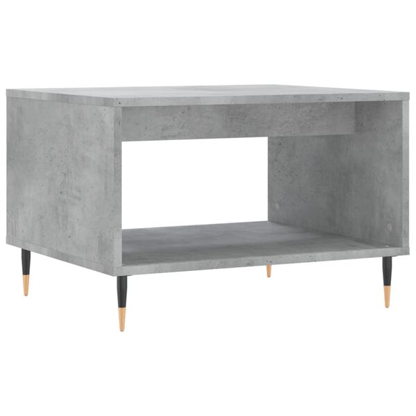 vidaXL Table basse gris b&eacute;ton 60x50x40 cm bois d'ing&eacute;nierie