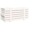 vidaXL Boîte de rangement Blanc 91x40,5x42 cm Bois massif de pin