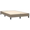 vidaXL Sommier &agrave; lattes de lit avec matelas LED Taupe 120x200 cm Tissu