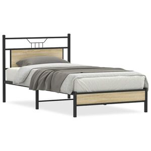 vidaXL Cadre de lit sans matelas ch&ecirc;ne sonoma 100x190 cm