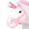 vidaXL Jouet en peluche Licorne Blanc et rose XXL