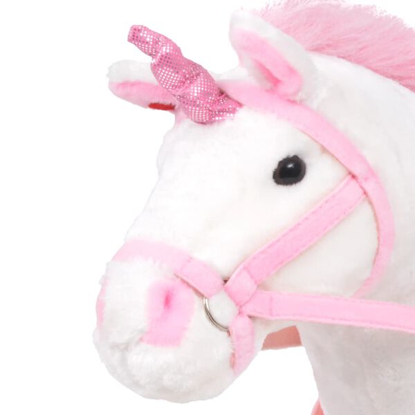 vidaXL Jouet en peluche Licorne Blanc et rose XXL