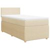 vidaXL Sommier à lattes de lit avec matelas Crème 80x200 cm Tissu