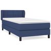 vidaXL Sommier &agrave; lattes de lit avec matelas Bleu 100x200 cm Tissu