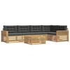 vidaXL Ensemble de canap&eacute;s d'ext&eacute;rieur 6 pc Blanc et anthracite