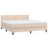 vidaXL Sommier &agrave; lattes de lit avec matelas LED Cappuccino 160x200 cm