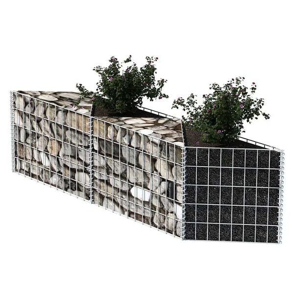 vidaXL Panier de gabion Acier galvanisé 120x30x50 cm
