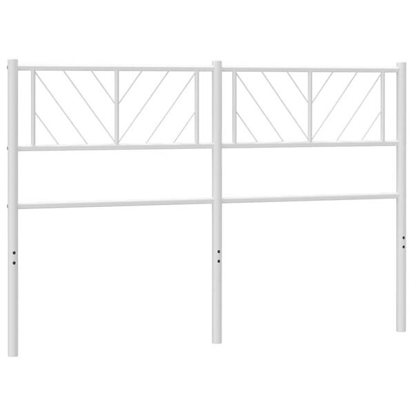 vidaXL T&ecirc;te de lit de remplacement m&eacute;tal blanc 135 cm