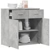 vidaXL Buffet gris b&eacute;ton 79x38x80 cm bois d'ing&eacute;nierie