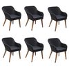 vidaXL Ensemble à manger de jardin 7 pcs Noir