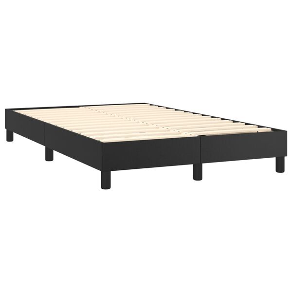 vidaXL Sommier &agrave; lattes de lit matelas Noir 120x200 cm Similicuir