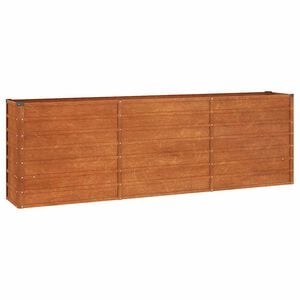 vidaXL Lit sur&eacute;lev&eacute; de jardin rouill&eacute; 240x40x77 cm acier corten