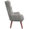 vidaXL fauteuil Gris clair 69 x 74 x 93 cm Velours