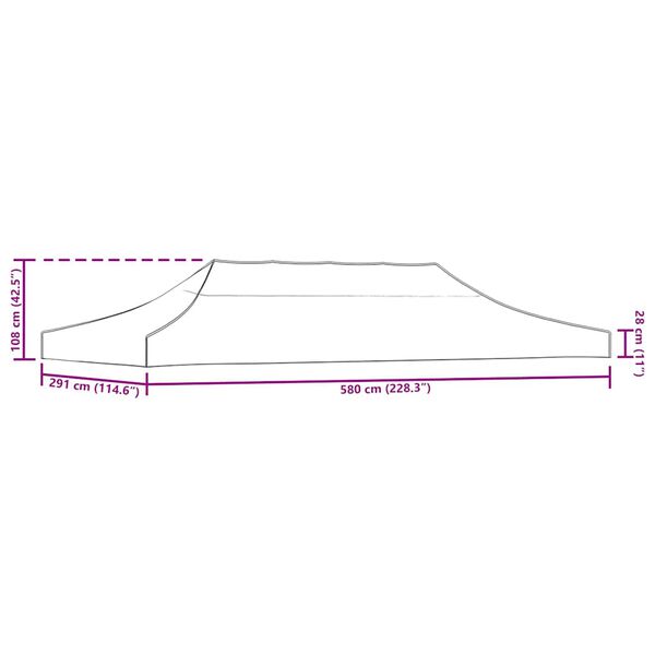 vidaXL Toit de tente de r&eacute;ception 3 x 6 m Bleu