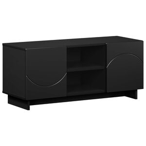 vidaXL Meuble TV 90 x 34,5 x 40 cm Noir Bois d'ing&eacute;nierie