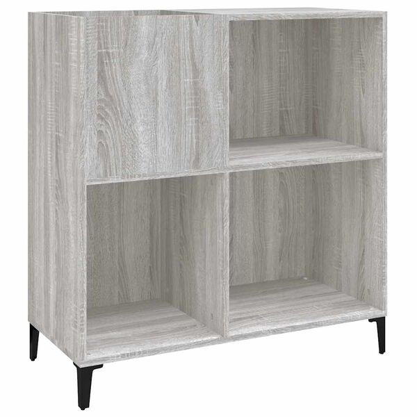 vidaXL Armoire &agrave; disques sonoma gris 84,5x38x89 cm bois d'ing&eacute;nierie