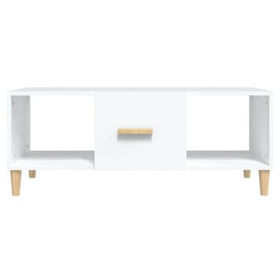 vidaXL Table basse blanc 102x50x40 cm bois d'ingénierie