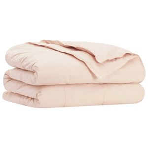 vidaXL Couette 135 x 200 cm Toutes saisons Fibre de Kapok Beige