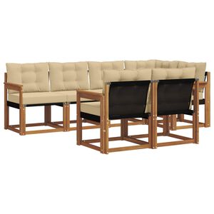 vidaXL Ensemble de canap&eacute;s d'ext&eacute;rieur 7 pc Naturel et Beige