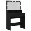 vidaXL Table de Toilette avec tiroir Chêne noir 80 x 41 x 134,5 cm
