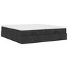 VidaXL Cadre de lit ottoman avec matelas noir 200x200cm tissu