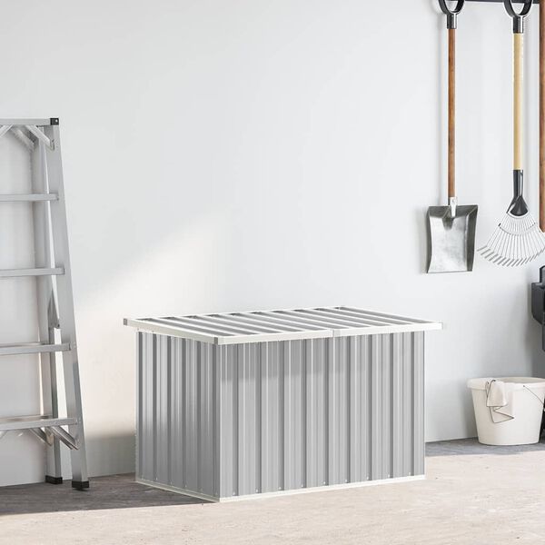 vidaXL Bo&icirc;te de rangement de jardin Gris 109x67x65 cm