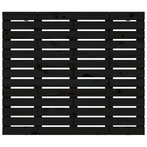 vidaXL T&ecirc;te de lit murale Noir 81x3x91,5 cm Bois massif de pin