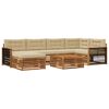 vidaXL Ensemble de canap&eacute;s d'ext&eacute;rieur 7 pc Naturel et Beige