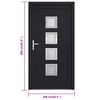 vidaXL Porte d'entr&eacute;e anthracite 108x208 cm PVC