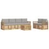 vidaXL Ensemble de canap&eacute;s d'ext&eacute;rieur 7 pc Blanc et gris clair