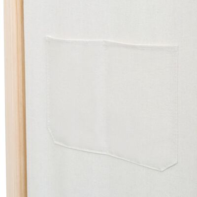 vidaXL Cloison de séparation 6 panneaux Crème 240 x 170 x 4 cm Tissu
