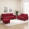 vidaXL Ensemble de canap&eacute;s 3 pcs avec coussins Rouge bordeaux Velours