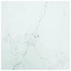vidaXL Dessus de table blanc 60x60 cm 6 mm verre tremp&eacute; design marbre