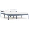 vidaXL Cadre de lit sans matelas gris bois de pin massif 120x200 cm