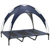 vidaXL Lit pour Chien Bleu marine 122 x 93 x 106,5 cm Acier