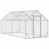 vidaXL Cage &agrave; poules Argent 400 x 170 x 177 cm Acier galvanis&eacute;